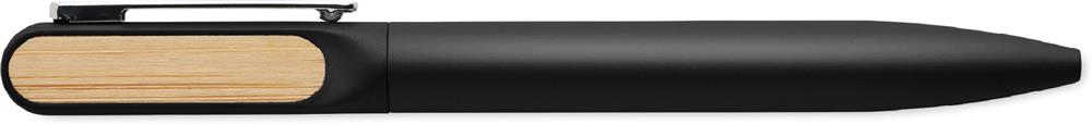 Stylo bille twist aluminium personnalisé ALUBA, clip gauche