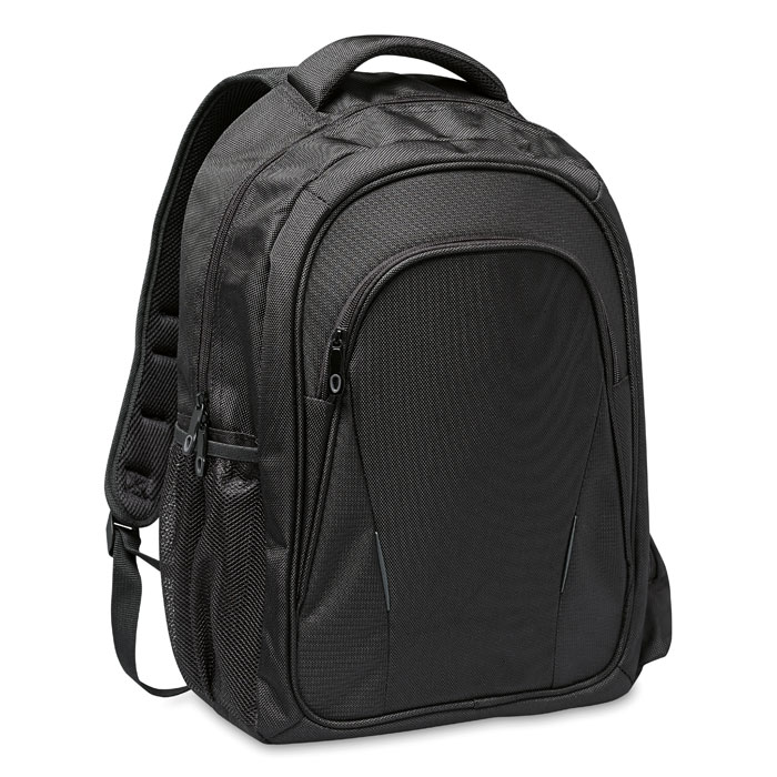 Sac à dos ordinateur 15'' polyester 1680D personnalisé MACAU, Noir