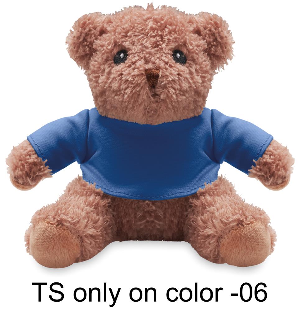 Peluche ourson EVA avec t-shirt personnalisée JOHNNY T, devant