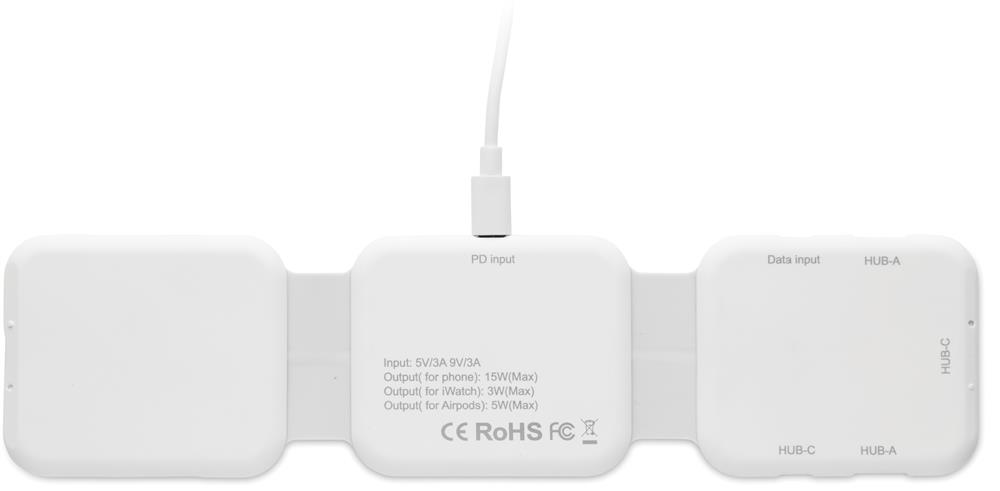 Station de charge pliable 3 en 1 personnalisée ROIS, côté 2
