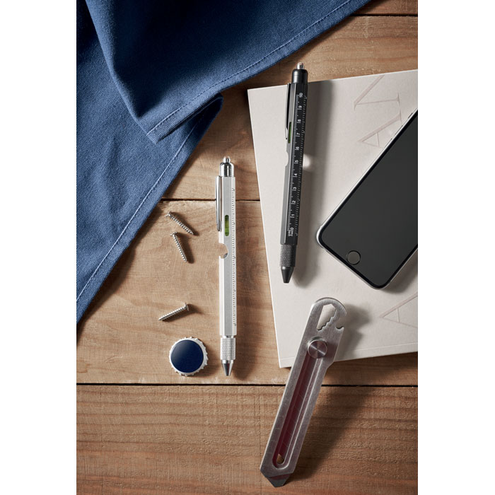Stylo multifonction inox avec niveau personnalisé RETOOL