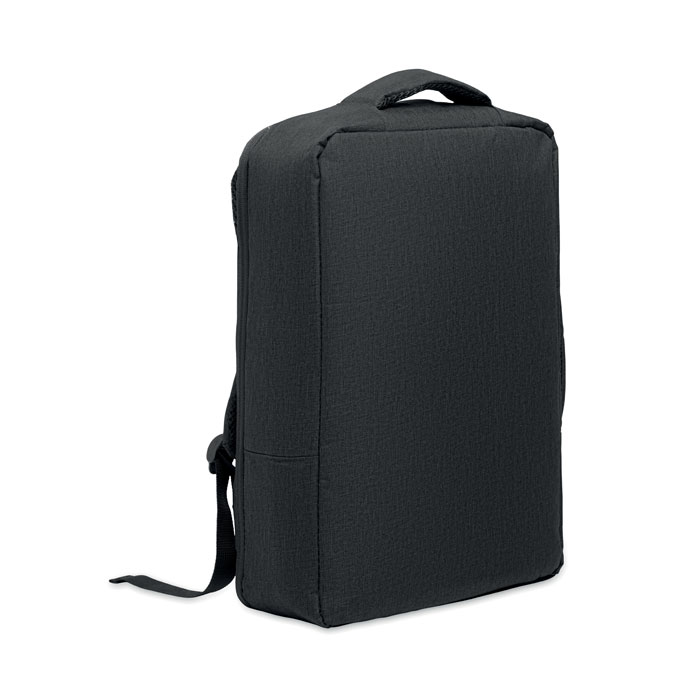 Sac à dos ordinateur 15'' RPET personnalisé LAUGAR, Noir