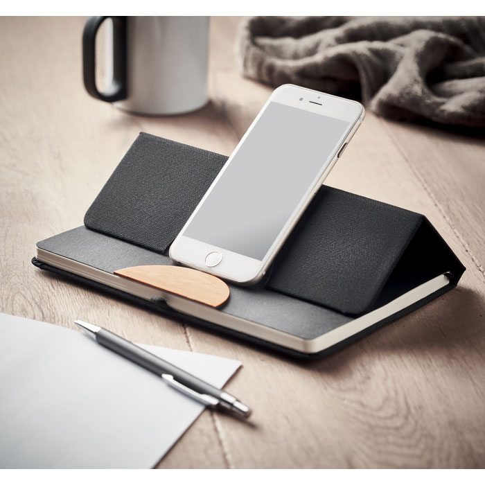 Carnet A5 RPET support téléphone personnalisé BLAMA