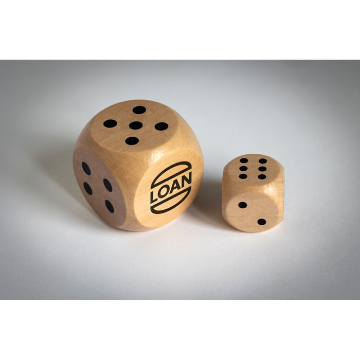 Dé en bois 3 cm personnalisé DADIN