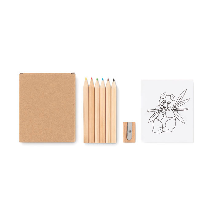 Set de coloriage crayons bois personnalisé LITTLE VANGOGH