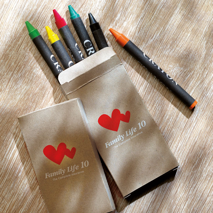 Crayons de cire en étui personnalisé BRABO