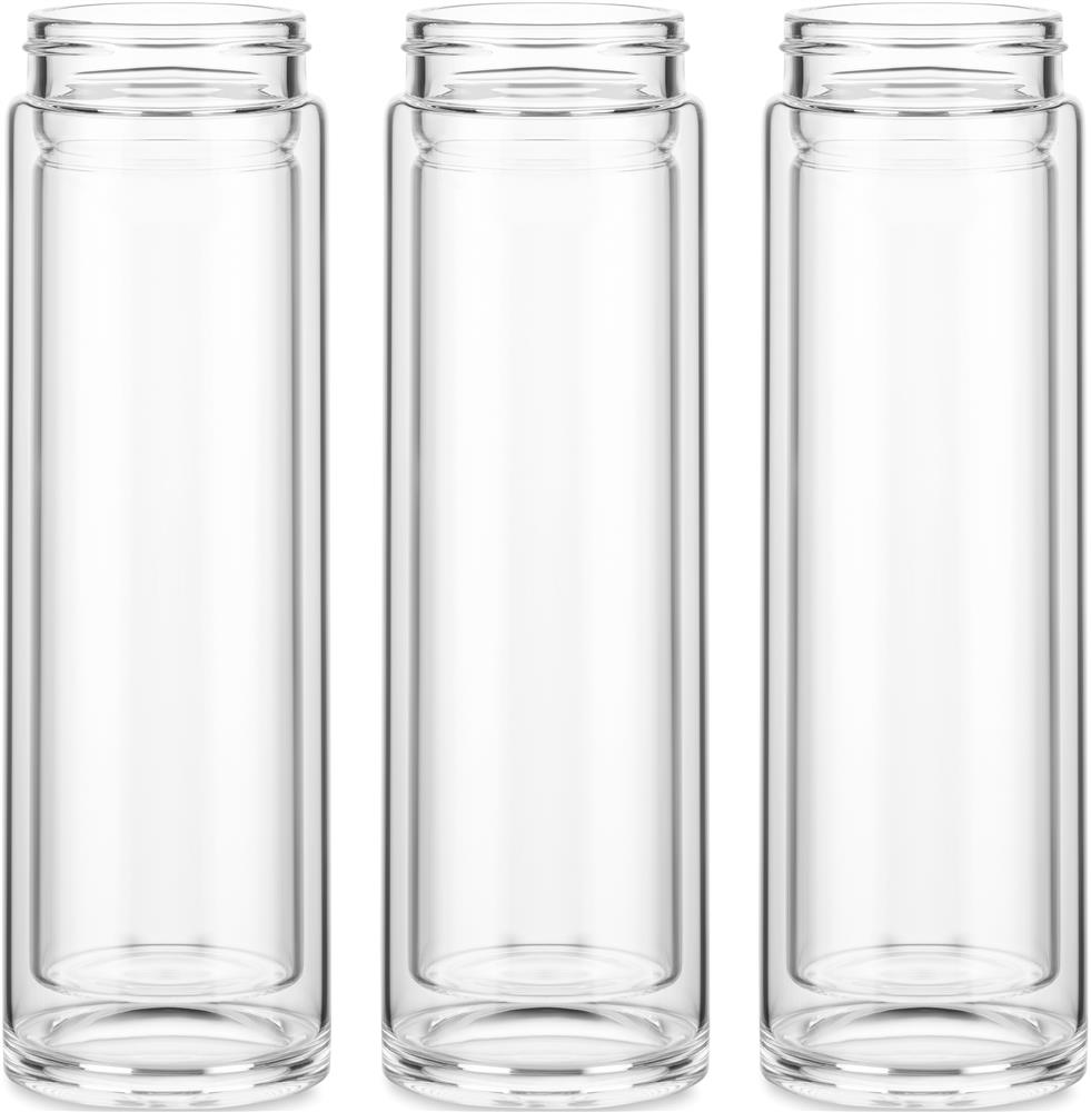 Bouteille en verre double paroi 400 ml personnalisée BATAMI, tour complet