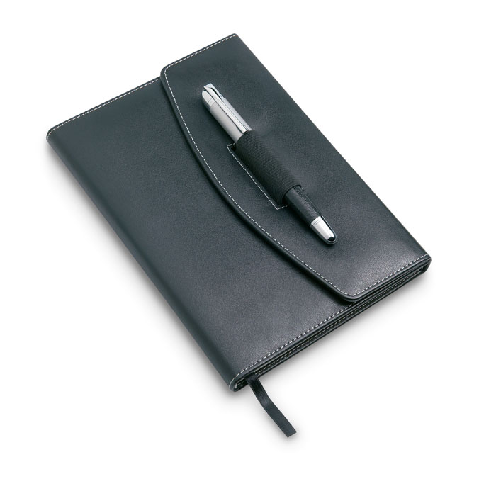 Porte-documents A5 en PU avec stylo personnalisé NOVA