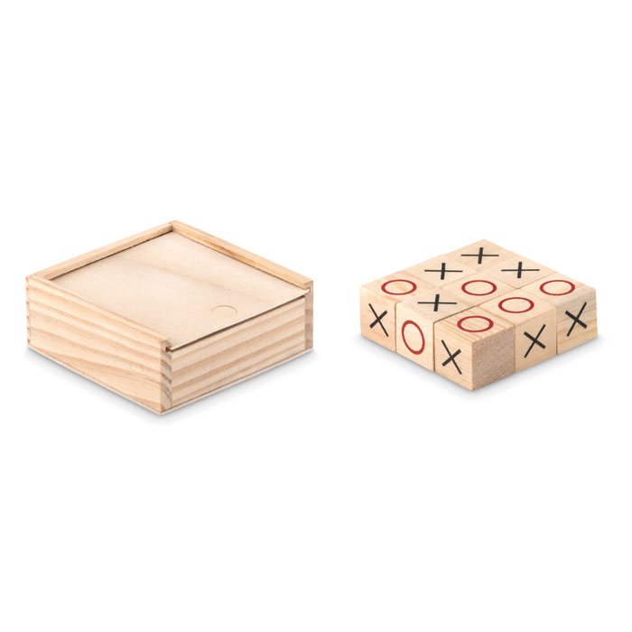 Jeu de morpion en bois personnalisé TIC TAC TOE