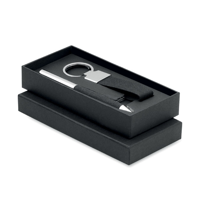 Coffret stylo et porte-clés personnalisé SCRIBI 2