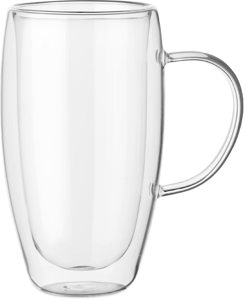 Mug verre double paroi 450 ml personnalisé TEROL, droite