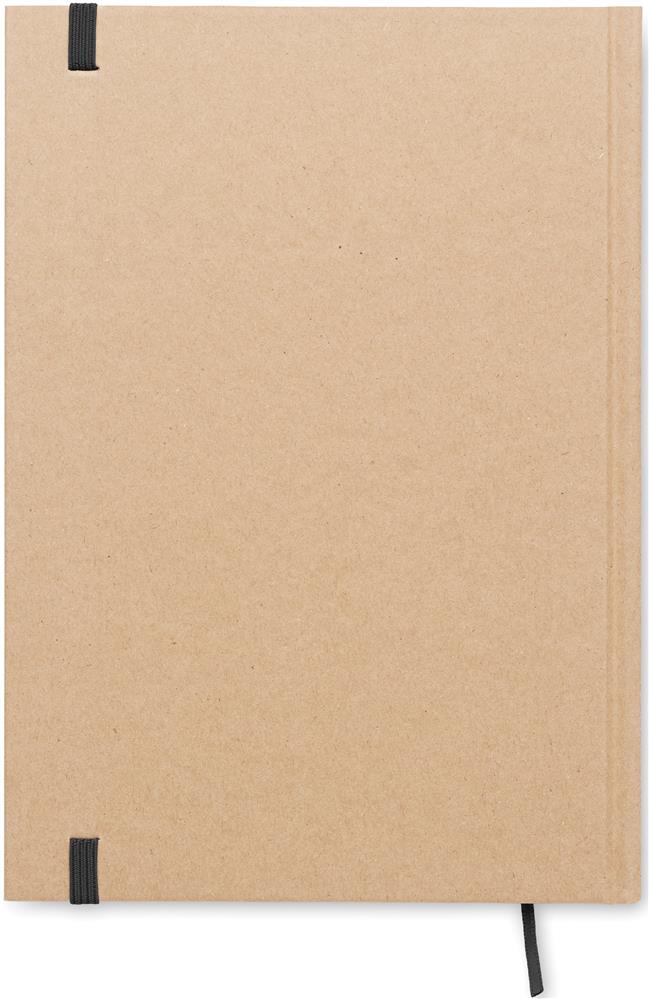 Carnet A5 carton recyclé personnalisé MUSA, dos (impression numérique)