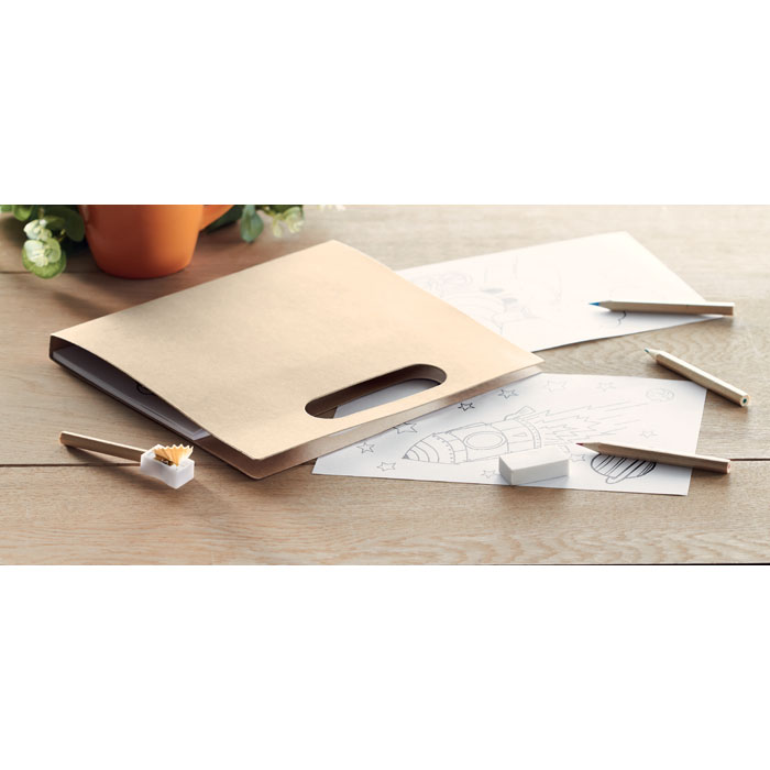 Set de coloriage en pochette personnalisé FOLDER2 GO