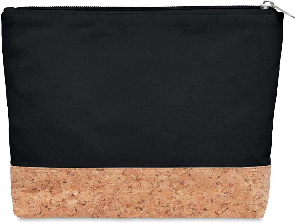 Trousse coton 220 g/m² et liège personnalisée PORTO BAG, côté 2