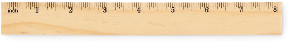 Règle en bois 20 cm personnalisée RULER20, côté (tampographie) 2