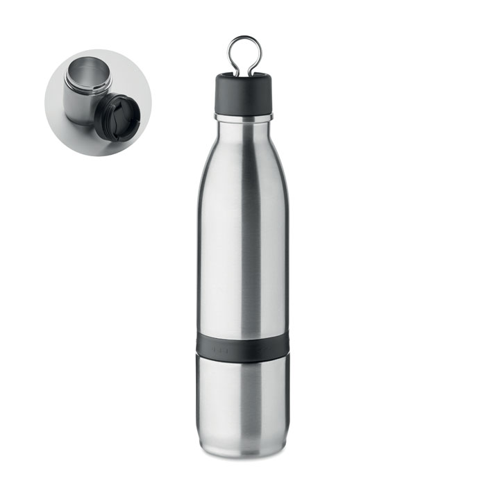 Bouteille inox avec gobelet 500 ml personnalisée ATERA