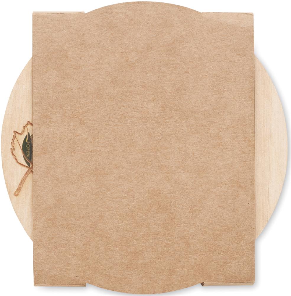 Support téléphone bouleau personnalisé GROW ROUND STAND, carton