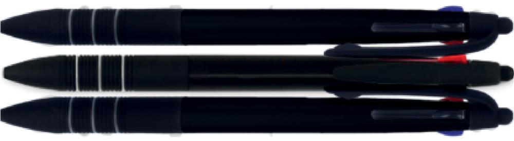 Stylo bille 3 couleurs stylet personnalisé MULTIPEN, tour complet