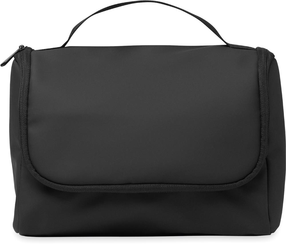 Trousse de toilette à suspendre PU personnalisée AWAY, rabat