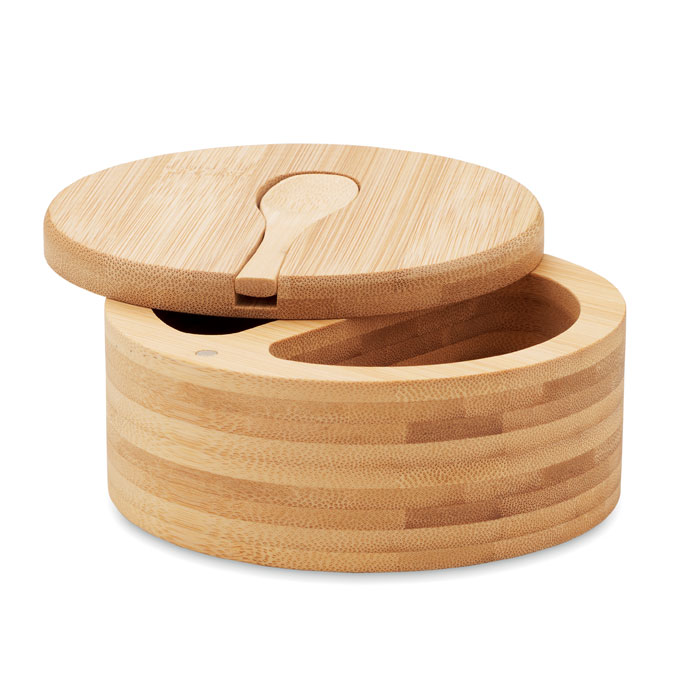 Boîte à sel et poivre bambou personnalisée S&P
