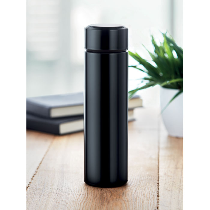 Bouteille isotherme inox avec thermomètre personnalisée POLE