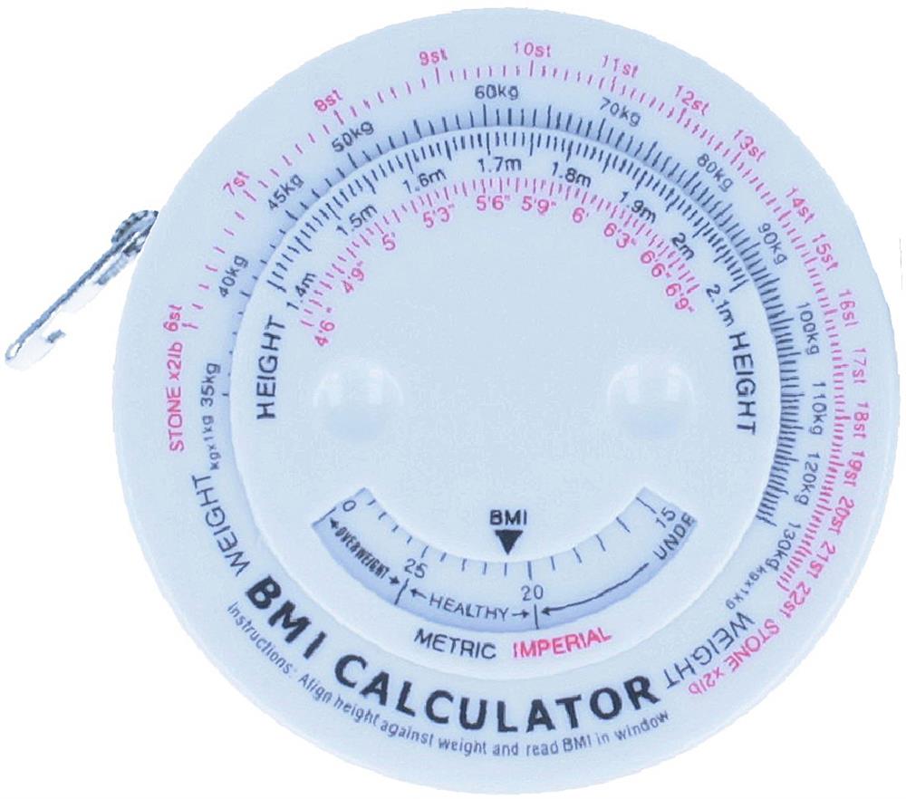 Mètre ruban avec calcul IMC personnalisé MEASURE IT, dessus
