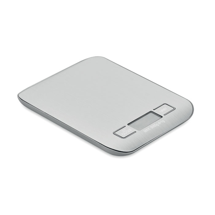 Balance de cuisine 5 kg personnalisée SCALE IT, Argent