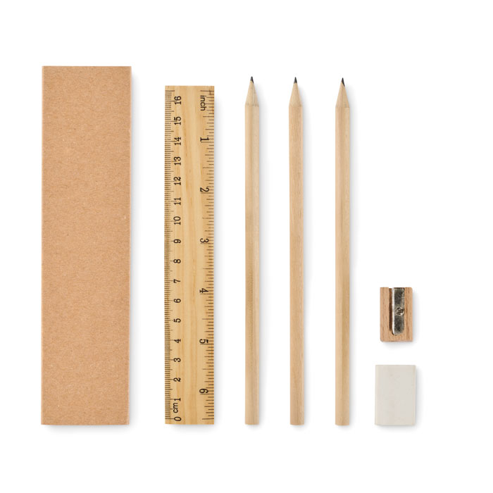 Set crayons et règle personnalisé STOX