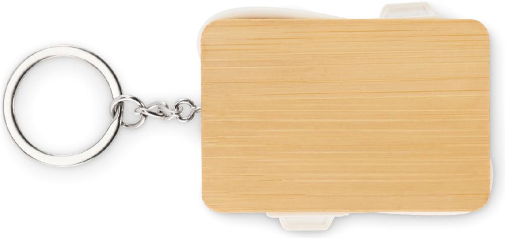 Porte-clés câble de charge bambou personnalisé BUPOW, côté 2
