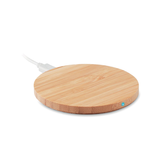 Chargeur sans fil bambou 15 W personnalisé RUNDO LUX