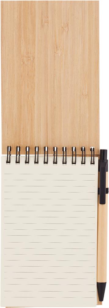Bloc-notes A6 bambou avec stylo personnalisé SONORABAM, page