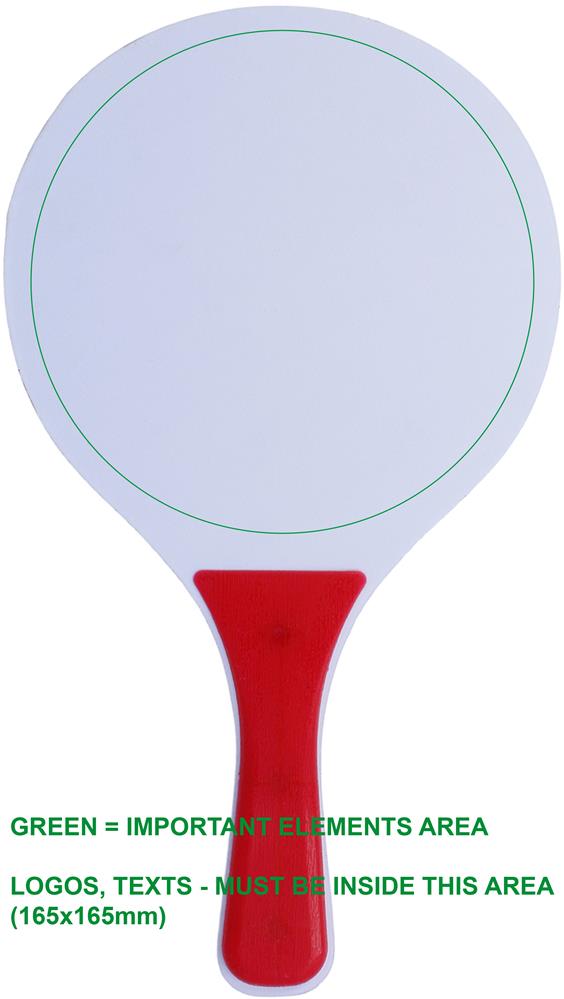 Raquettes de plage MDF personnalisées MINI MATCH, raquette devant 1
