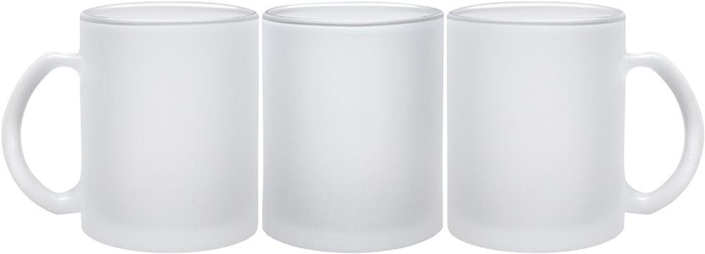 Mug verre dépoli 300 ml personnalisé SUBLIMATT, tour complet