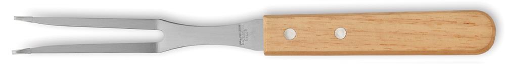Set barbecue inox 3 pièces bois personnalisé TOOLDERA, fourchette
