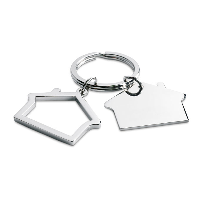 Porte-clés maison métal personnalisé SNIPER, Argent Brillant