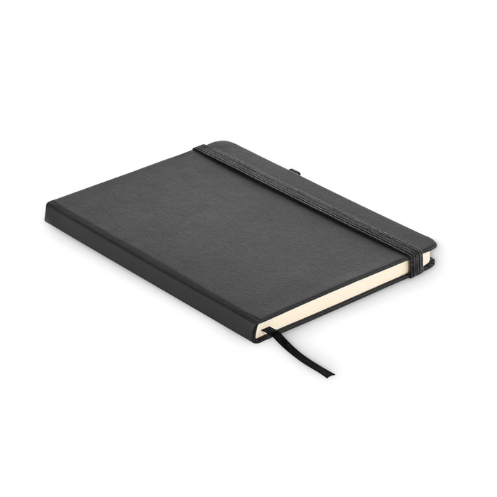 Carnet A5 cuir recyclé personnalisé ARPU, Noir
