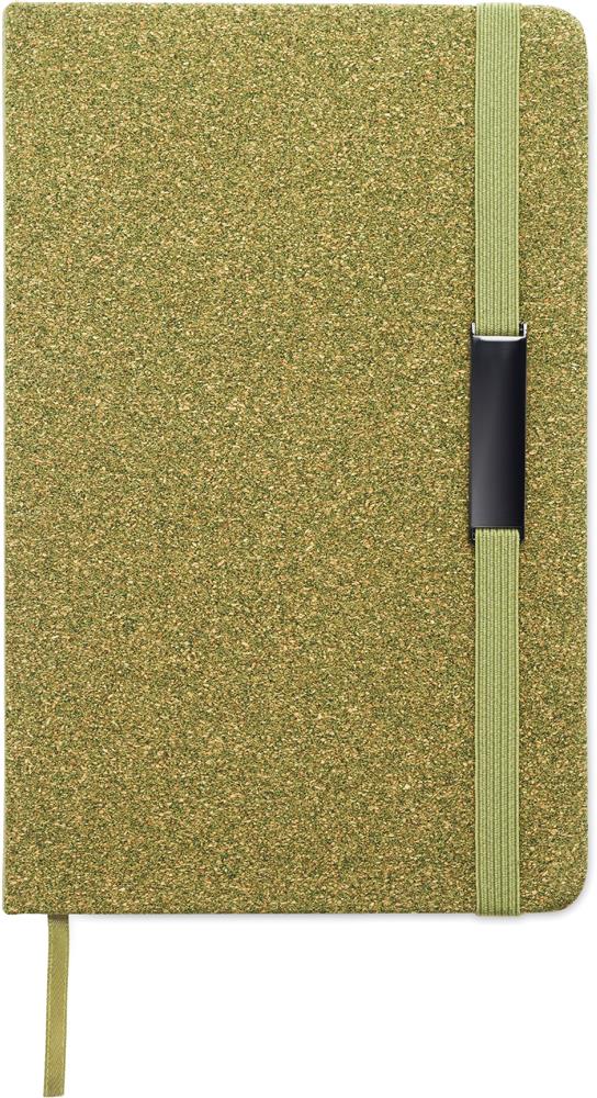 Coffret carnet A5 liège et stylo personnalisé CHIPPEWA SET, carnet devant