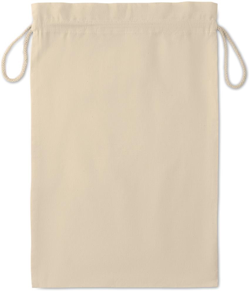 Sac cadeau coton beige personnalisé TASKE LARGE, devant