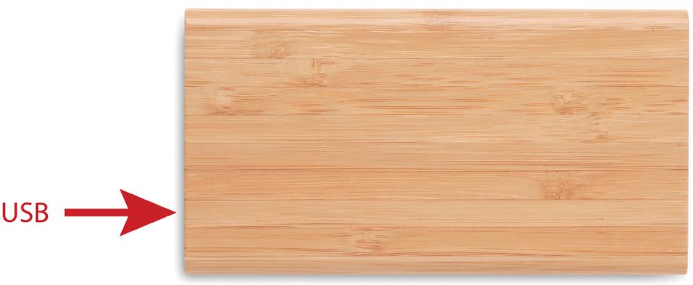 Batterie et chargeur sans fil 6000 mAh personnalisé ARENA C, dos (gravure laser)