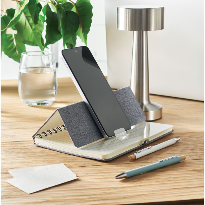 Carnet A5 RPET support de téléphone personnalisé STRATA