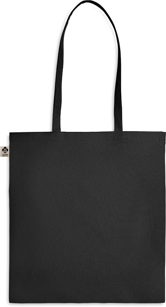 Tote bag coton bio 140 g/m² personnalisé ZIMDE COLOUR, dos (transfert numérique)
