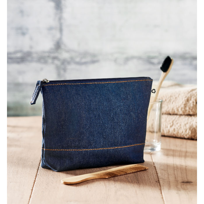 Trousse denim recyclé 250 g/m² personnalisée STYLE POUCH