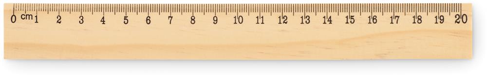 Règle en bois 20 cm personnalisée RULER20, côté (gravure laser)