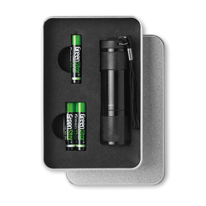 Lampe torche aluminium 9 LED personnalisée LED PLUS
