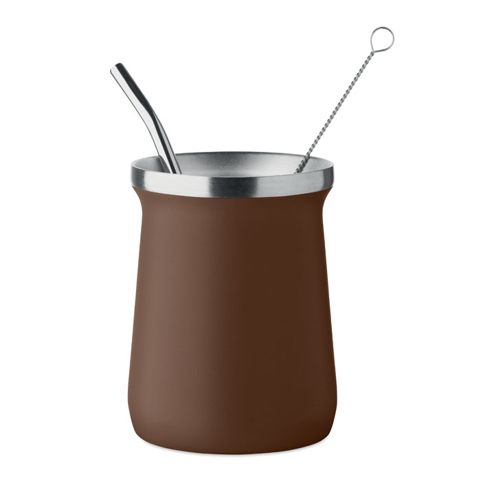 Tasse à maté inox recyclé personnalisée MIYERBA