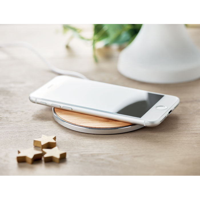 Chargeur sans fil bambou 10 W personnalisé DESPAD