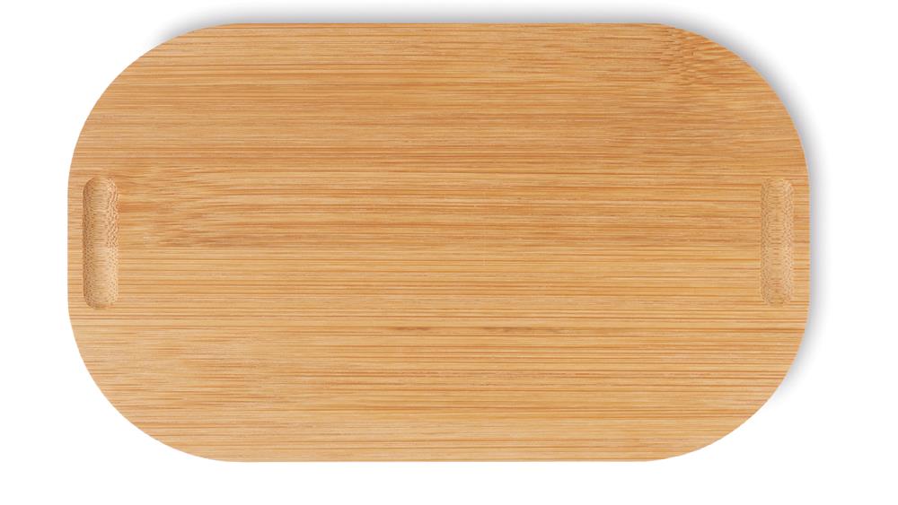 Lunch box 700 ml couvercle bambou personnalisée LEKKER, couvercle (gravure laser)