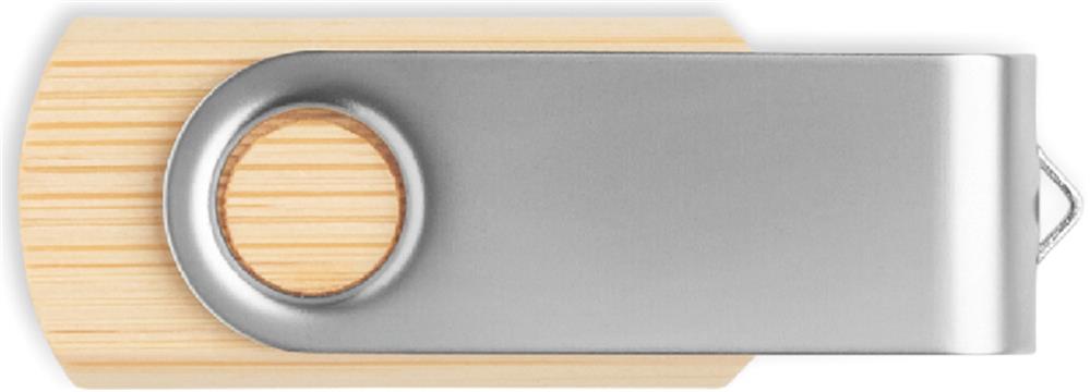 Clé USB bambou 16 Go personnalisée TECHMATE BAMBOO, devant