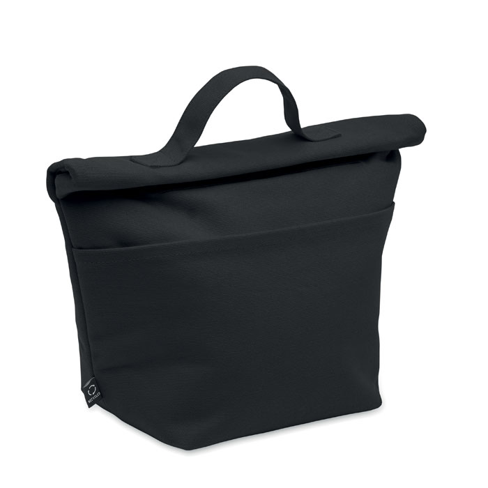 Sac isotherme coton recyclé personnalisé RECOBA COLOUR, Noir