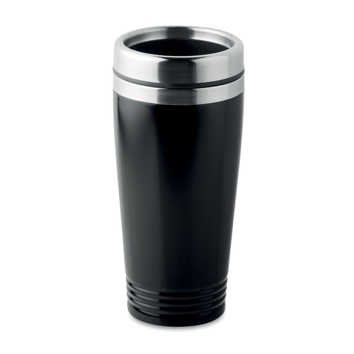 Tasse de voyage inox 400 ml personnalisée RODEO COLOUR, Noir